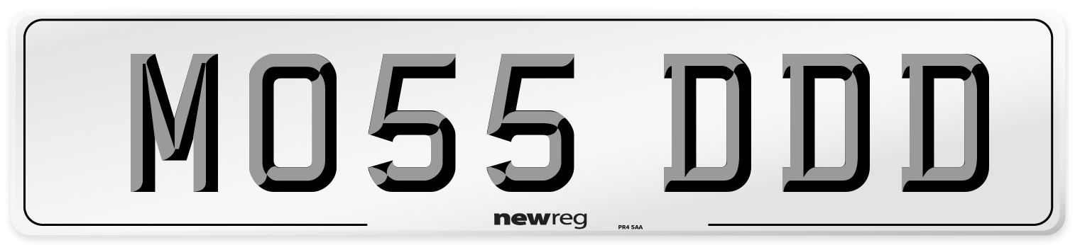 MO55 DDD Number Plate from New Reg
